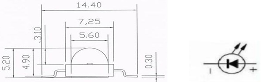 Bridgelux 1W High power led chip 1